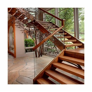 [Hot Item] Original Factory Mono Stringer Loft Indoor Floating Stair Stainless Steel Staircase