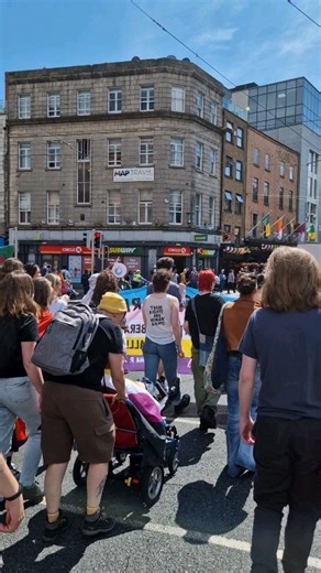 1K views | The annual Trans and Intersex Pride Dublin march is under way! The chant is clear — No Pride in genocide! | Socialist Party | Facebook