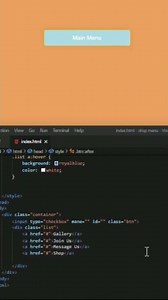 How to make a drop down menu with hover effect html css