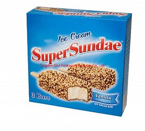 [Hot Item] Custom Printing Logo Frozen Steak Ice Cream Fried Food Packaging Frozen Food Box Cardboard Paper Box