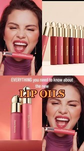 #Revealed 🚨 NEW!! Soft Pinch Tinted Lip Oil 👄💄 #rarebeauty Inspired by the Soft Pinch Liquid Blush, they wanted to created a lip product that could create the same flush of color for lips that the liquid blush creates for cheeks. lip oil with a transformative texture, it goes on like a jelly but transforms into a hydrating formula. Made with moisturizing jojoba seed oil and antioxidant-rich sunflower seed oil. Color is designed to stay on all day. 8 shades $20 each: Hope (nude mauve) Happy (c