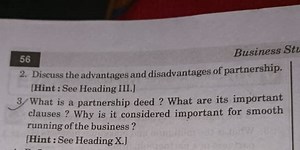 Discuss the advantages and disadvantages of partnership.What ... | Filo