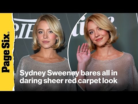 Sydney Sweeney bares all in sparkling sheer silver dress for most daring red carpet look to date