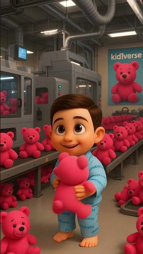 Mailu in a teddy bear factory