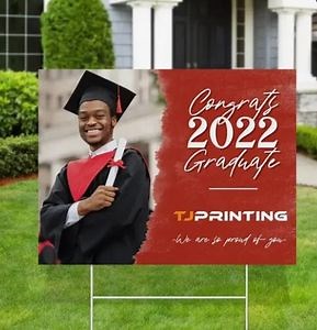 [Hot Item] Manufactory Wholesale Custom Customizable PP Hollow Sheet Corrugated Yard & Lawn Signs Reusable Happy Birthday H-Stakes Sign