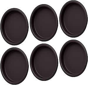 6PCS Closet Door Finger Pull 2-1/8", Black Easy Snap-in Circular Closet Door Pulls, No Nails Needed, Perfect for Pocket, Sliding, Bi-Pass, Cabinet Door