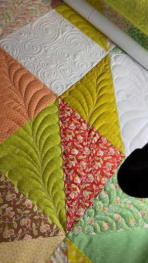 My Sunday afternoon view. #longarmquilting #sixkidsquilts #quiltersofinstagram #customquilting #quilting #quiltersdreamwool #quiltingcommunity | Six Kids Quilts