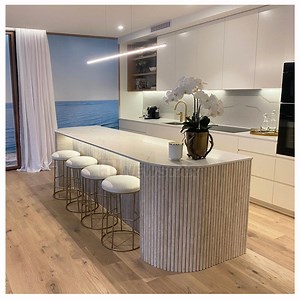 [Hot Item] Newstar Curve Fluted Marble Tiles Travertine Fluted Marble Mosaic Tile