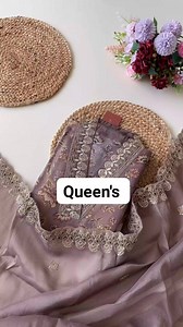 Premium tissue silk unstitched suit. | Queens Collection BD