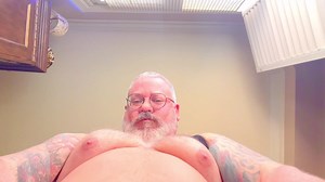 Dominant Big Bear Smushed You with Big Balls and Cum Gets All Over You