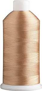 Super B Polyester Embroidery Thread, 40wt Large Spool 5000m, Embroidery Thread for Commercial & Domestic Machine, 175 Popular Colors, 100% Polyester - Classic Ivory Beige 2518