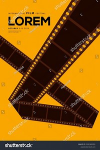 Movie Festival Poster Design Template Background Stock Vector (Royalty Free) 2287483761 | Shutterstock