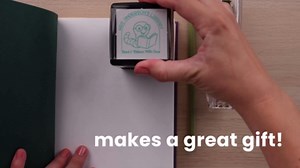 ExcelMark Personalized Teacher Book Stamps - Available in 39 Designs and 5 Color Options (Stacked with Love)