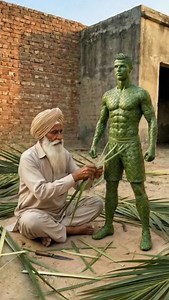 6.7K views · 1.2K reactions | An Old Man Creating a Living Statue  | Pure Handcrafted Art #Shorts#Art #craft #SatisfyingVideo | Baba crafting | Facebook