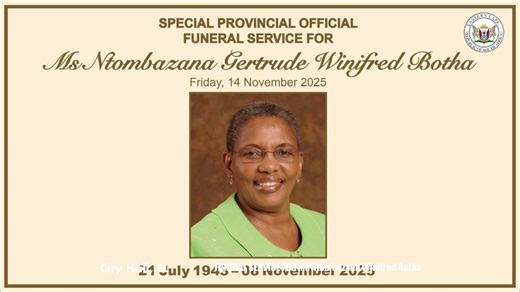 FUNERAL SERVICE FOR Ms Ntombazana Winifred Botha | Eastern Cape Office of the Premier