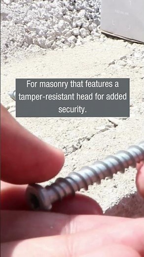 Allfasteners l HEAD TORX DRIVE MASONRY SCREW