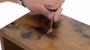 DUMOS L Shaped Gaming Desk 67”, Reversible Computer Desks with Led Lights Corner Table with Keyboard Tray Side Bag Storage Shelf Metal Frame Wood Writing for Home Office Bedroom, Brown