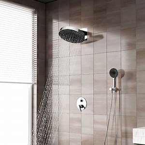 [Hot Item] Wall Mounted Two Ways Thermostatic Bathtub Rain Concealed Shower Set