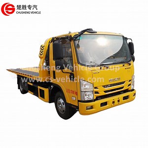[Hot Item] Hot Sale Isu Zu 4X2 Platform Towing Truck 5 Ton Wrecker Truck