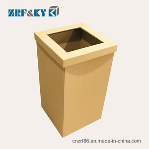 [Hot Item] Custom Eco-Friendly Disposable Corrugated/Cardboard Waste Paper Bins/Trash Cans Garbage Can