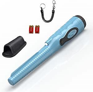 Fully Waterproof Pinpoint Metal Detector Pinpointer - 360° Search Pinpointing Finder Probe Treasure Hunting Tool Accessories for Adults and Kids (Three Mode) 2023 Hs08 Blue