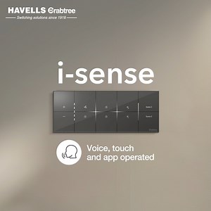 All controls, one panel. The Wi-Fi-enabled iSense switch from Havells Crabtree connects to your phone, allowing you to manage everything right from your device. #HavellsCrabtree #HarPalKeLiyeSwitch #SmartHomes | Crabtree | Facebook