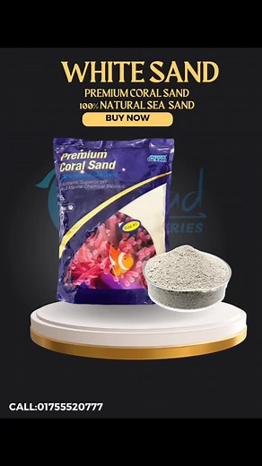 100% Natural Premium Coral sand for aquarium! 🥰 #azadfisheis #aquarium #sand #blacksands #whitesands | Azad Fisheries