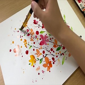 11K views · 379 reactions | Splatter Painting Technique / Easy Painting Ideas | Art Skills | Facebook