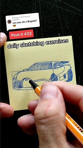 How to draw Bugatti? 🚘 | Post-it Draws 🔥