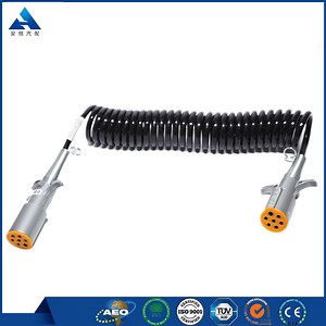[Hot Item] Truck Trailer Wire 7 Cores Seven Core Spring Coil Spiral Copper Power Cable Cable for Brake System of Selling