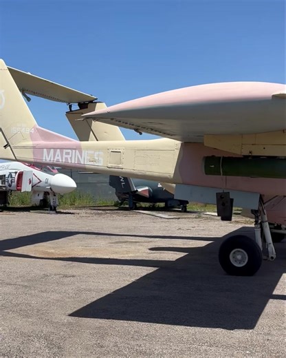 Taking a Bronco for a walk, here is OV-10D 155494 being moved into position by Worldwide aircraft recovery in preparation for disassembly. #ov10 #ov10d #ov10bronco #usmc #marineaviation #worldwideaircraftrecovery #aviationsafari #aviationpreservation #boneyardsafari | Boneyard Safari