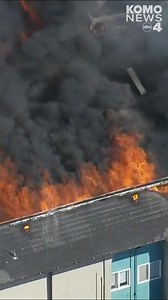 Bellevue Fire Department officials said the fire has been declared a 3-alarm, which means additional resources are responding to assist with putting it out. The cause of the blaze is also unknown at this time. Full story and pictures: https://komonews.com/news/local/bellevue-firefighters-battle-3-alarm-blaze-fire-apartment-townhome-building-complex-king-county-washington-state | KOMO News