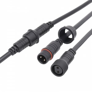 [Hot Item] China M21 Push Locking Overmolding 2 Pin Waterproof Cable IP65 Connector