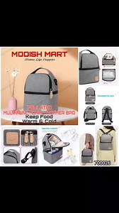 Double layer Insulated Food Storage Bag Thermal Bento Box Cooler Bag , Large Capacity Food Storage containers Multi-Function Mommy Diaper Travelling Bag Removeable Strap Hold or Hang Price : 1680 Taka 🍎🍣🥑 Color : Gray , Black, Red CODE: 700026 Size : 28 x 23 x 17 cm Features & details: Made of high quality material, water-repellent, dirt-proof and wear resistant, durable to use. Metal zippers run smoothly. Upper and lower double layer design brings spacious capacity and sanitary, large enough