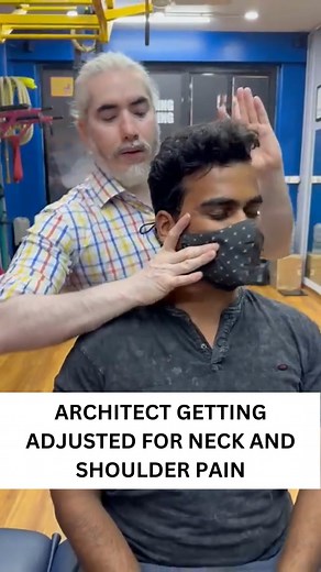 Architect getting adjusted for severe back pain by Dr. Sudarshan Singh We are available in Thane, Sion, and Bandra. We also conduct regular camps in Pune, Goa, and Ahmedabad. For appointments and more details call us on 8006738000. | Dr Sudarshan Singh