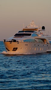 Twilight capture of massive yacht named Rylax at the Haulover Inlet | Joseph Levy
