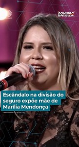 SEGURO MARÍLIA MENDONÇA | O #DomingoEspetacular apura o escândalo envolvendo a divisão do dinheiro que foi pago como seguro aos envolvidos no acidente aéreo da cantora Marília Mendonça. Nessa semana, o acordo de indenização entre as famílias das vítimas foi exposto na internet. Além da cantora, outras quatro pessoas estavam no avião que caiu há três anos. Dona Ruth, mãe de Marília teria exigido ficar com metade do valor total da apólice, de quase seis milhões de reais. O que acendeu uma discussã