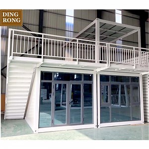[Hot Item] Knock Down Steel Frame Container Fabricated Glass Luxury House