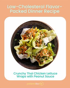 We gave you the drinks, now here comes the dinner! Check out this fantastic low-cholesterol recipe packed with flavor and nourishing ingredients. It's the perfect choice for a heart-healthy meal! 🍽️💚 Visit PatientsLikeMe for more tips on making heathy choices while managing chronic illness! https://bit.ly/44mxJc2 Ingredients 🔸 ¼ cup creamy peanut butter 🔸 2 tablespoons low-sodium soy sauce 🔸 2 tablespoons honey 🔸 2 tablespoons water 🔸 2 teaspoons toasted sesame oil or (olive oil if you do