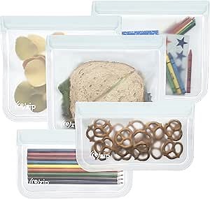 BlueAvocado Re-Zip Seal Reusable Storage Bag Kit (Pack of 5)