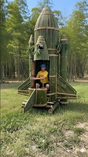 Bamboo rocket launch 🚀