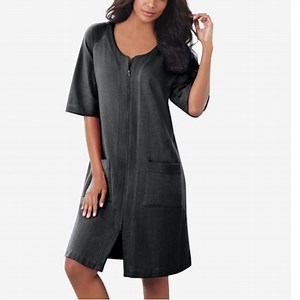 New Woman Within Zip Front French Terry Robe 1X 22 24 2X Dreams & Co