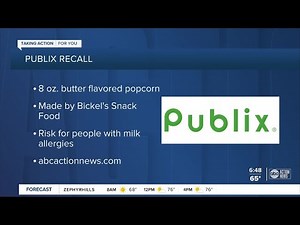 Popcorn sold at Publix recalled for not labeling milk in product