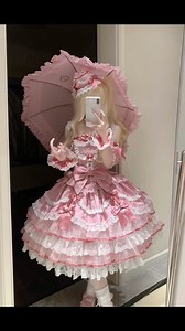 5.5K views · 483 reactions |  A rose pink Sweet Lolita jumper skirt with layered ruffles and strawberry princess vibes, accented with detachable puff sleeves for a whimsical, ornate, and playful look.  ✨ JSK — search “SUFA-422” on devilinspired.com — $153.00 ️ Build your perfect sweet Lolita coord  Holiday Shopping Season! Free Shipping Over $69 #sweetlolita #princessdress #devilinspired | Devilinspired | Facebook