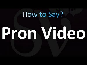 How to Pronounce Pron Video (correctly!)