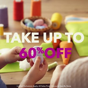 JOANN is Going Out Of Business and absolutely everything must be sold! Huge savings of at least 30% - 60% off across all stores. No online purchases! | JOANN Fabric and Craft Stores