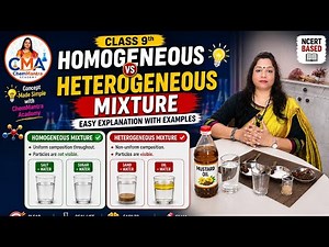 🧪 Homogeneous vs Heterogeneous Mixtures | Class 9 Science | Complete Explanation