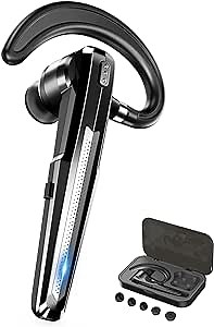 TIANLI V5.0 Bluetooth Headset, In-Ear, Black, Active Noise Cancellation, Bluetooth 5.0, Adult, Business