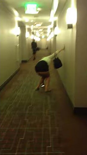 Drunk Vegas Girl slams into wall
