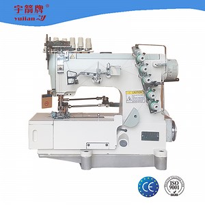 [Hot Item] Hy500psm Factory Wholesale Three Needle Five Thread Automatic Industrial Computer Stretch Sewing Machine for Medium and Thick Material Embroidery Sewing Machine